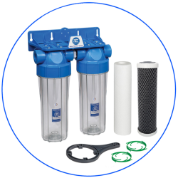 Φίλτρο Κάτω Πάγκου 10″ Διπλό Υψηλής Πίεσης Home Solution Eco της Aqua Filter.