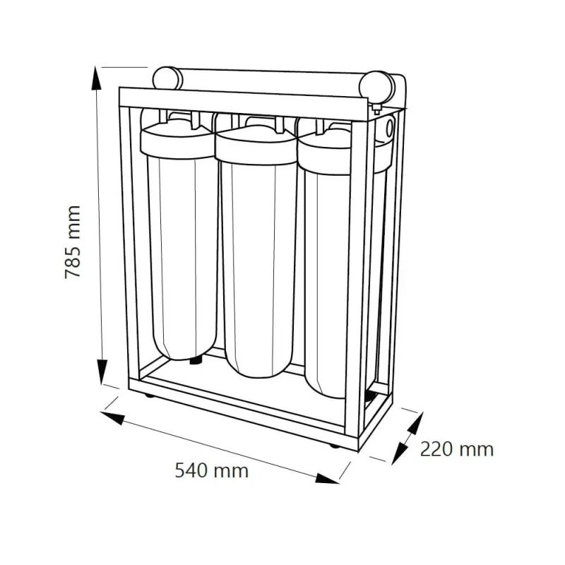 Επαγγελματικό Τριπλό Φίλτρο Big Blue HHBB20B 20″