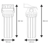 Φιλτροθήκη Μονή 10" FHPR12-HP1 1/2" Aqua Filter FHPR-HP1/2