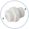 Κούμπωμα Ασφαλείας Αρσενικό 1/2″σε 1/4″ in-line για Φίλτρα Νερού AP-QT22-A